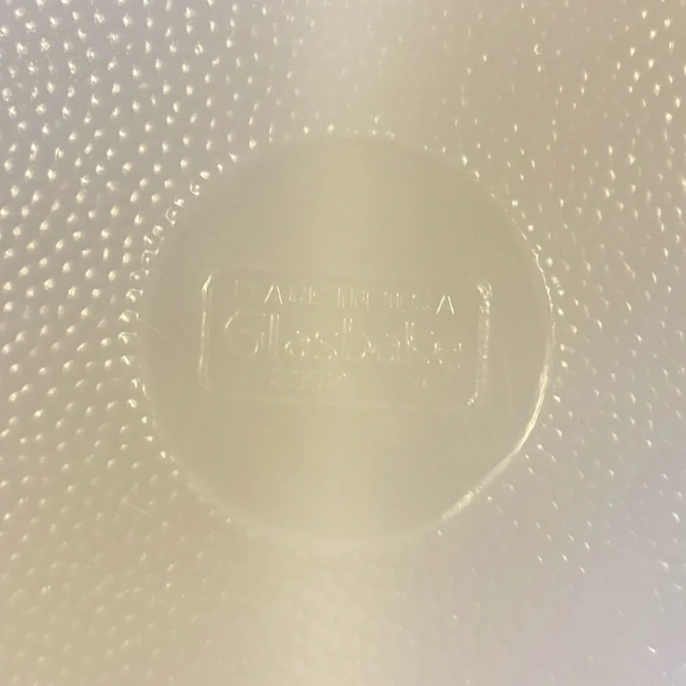 Glasbake White Divided Dish